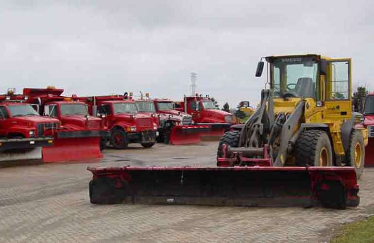Summer Equipment Maintenance and Hydraulic wings allow snow removal equipment to take flight
